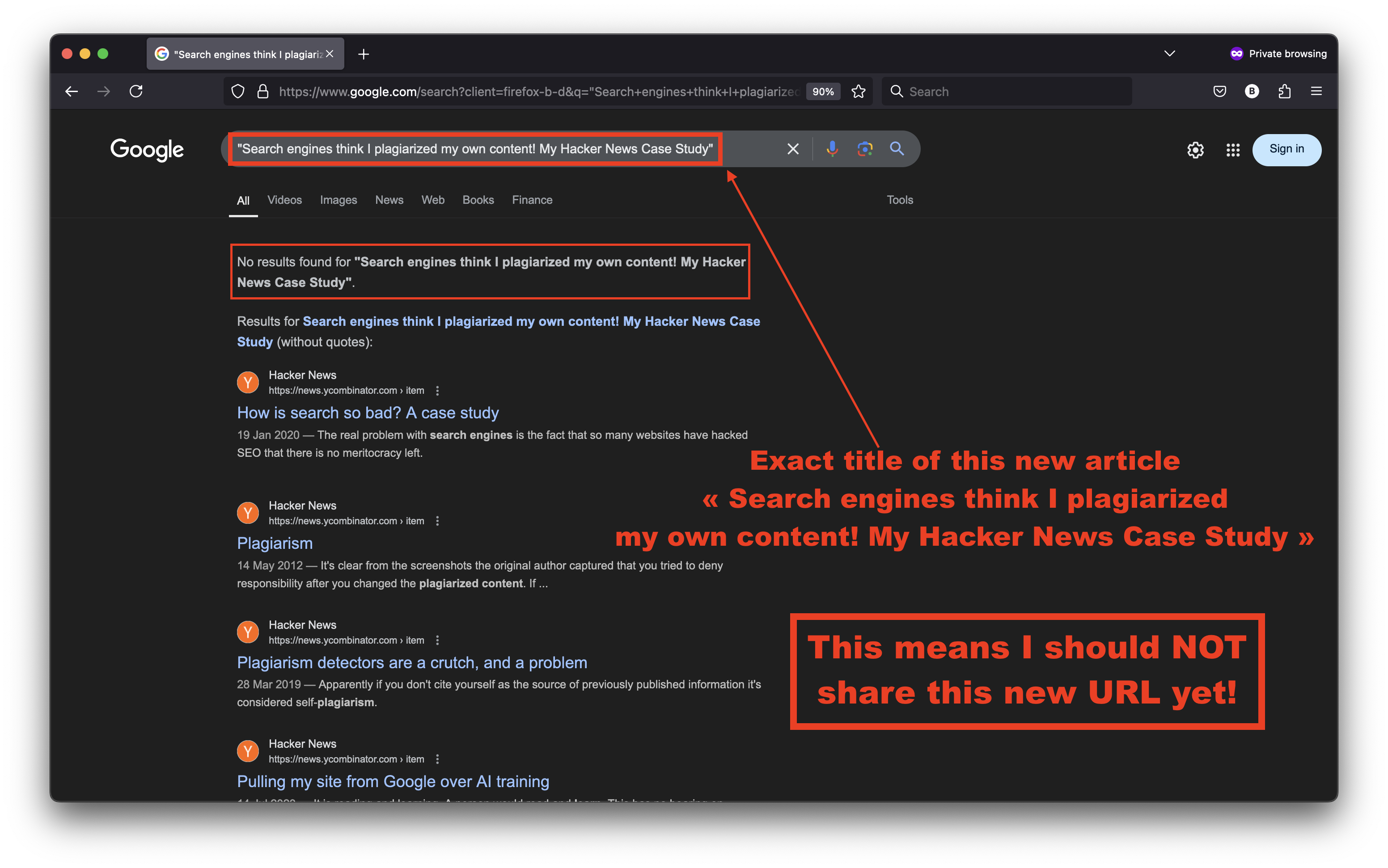 URL not in Google's live index despite the claims in Google Search Console!