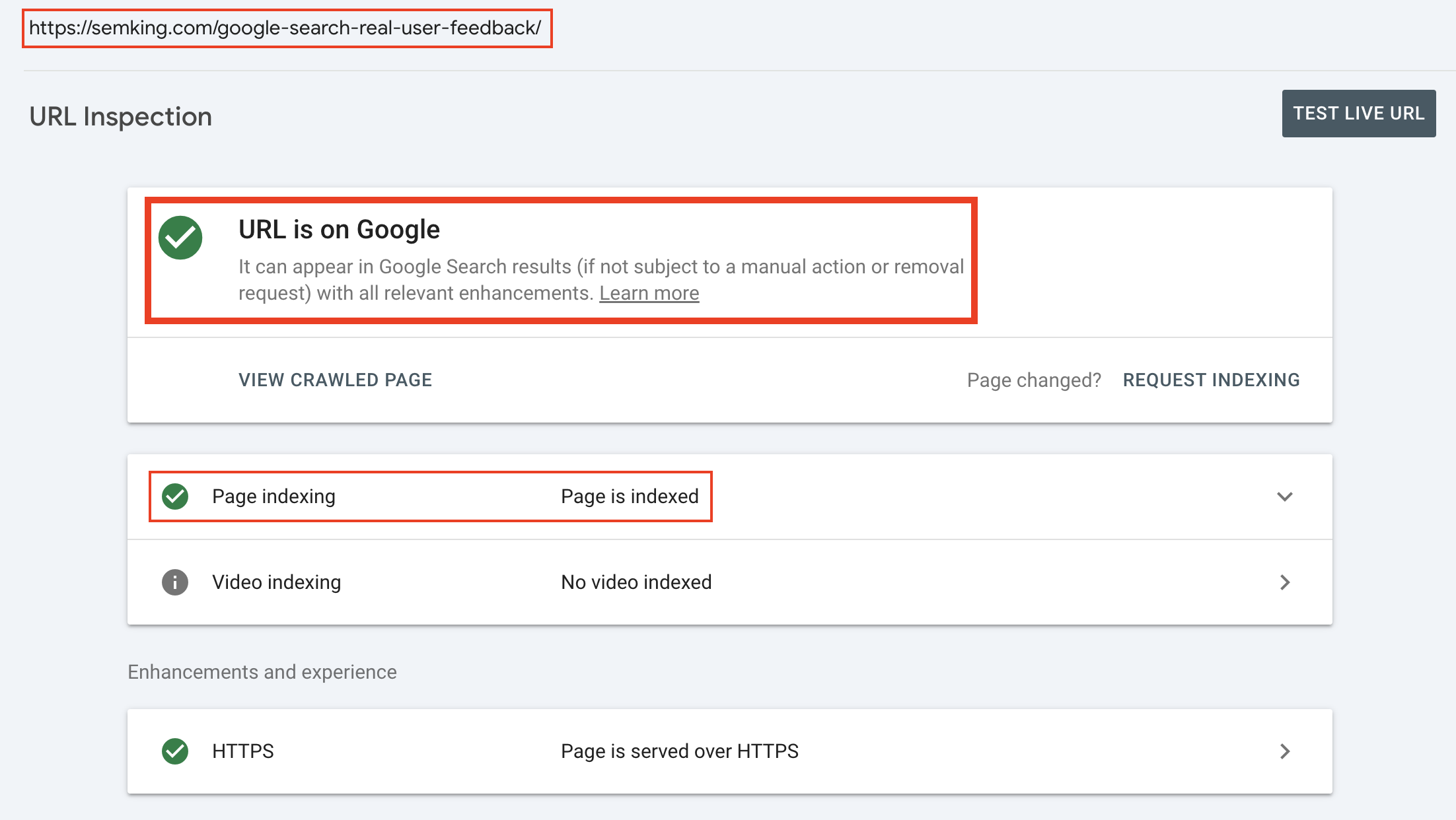 My URL was indexed in Google Search prior sharing it on Hacker News