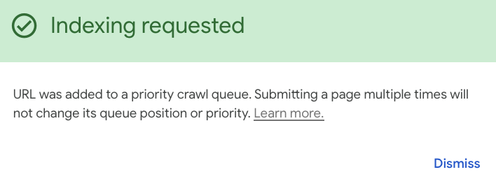 Google Search Console Priority Crawling Queue